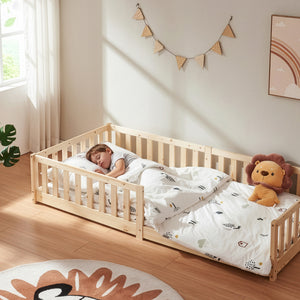 Letto Montessori per Cameretta Tanna in Legno di Pino - Vari Colori e Misure [en.casa]