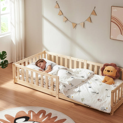 Letto Montessori per Cameretta Tanna in Legno di Pino - Vari Colori e Misure [en.casa]