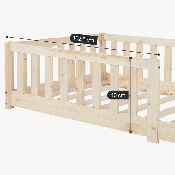 Letto Montessori per Cameretta Tanna in Legno di Pino - Vari Colori e Misure [en.casa]