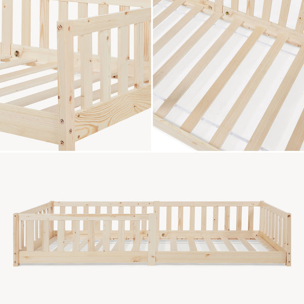 Letto Montessori per Cameretta Tanna in Legno di Pino - Vari Colori e Misure [en.casa]