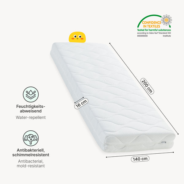 Letto per Cameretta Treviolo a Forma di Casetta in Stile Montessori con Materasso [en.casa]