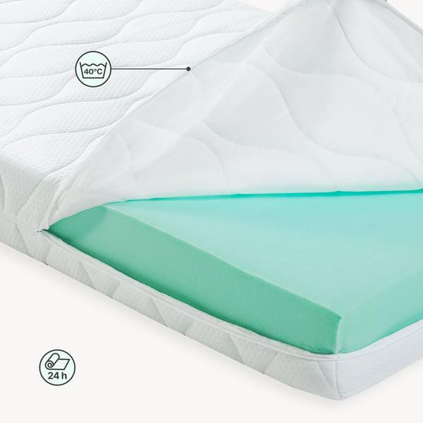 Letto per Cameretta Treviolo a Forma di Casetta in Stile Montessori con Materasso [en.casa]