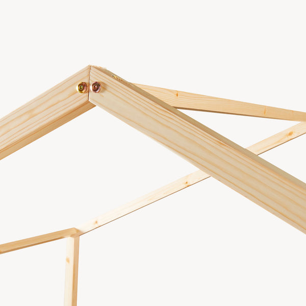 Letto per Cameretta Treviolo a Forma di Casetta in Stile Montessori con Materasso [en.casa]