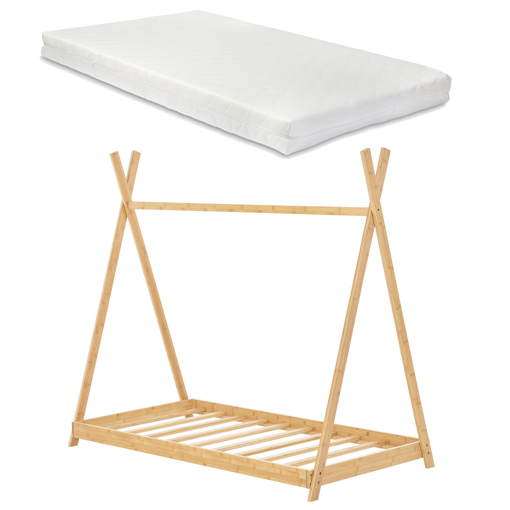 Letto per bambini Vimpeli con materasso in bambù in varie misure [en.casa] - premiumXL