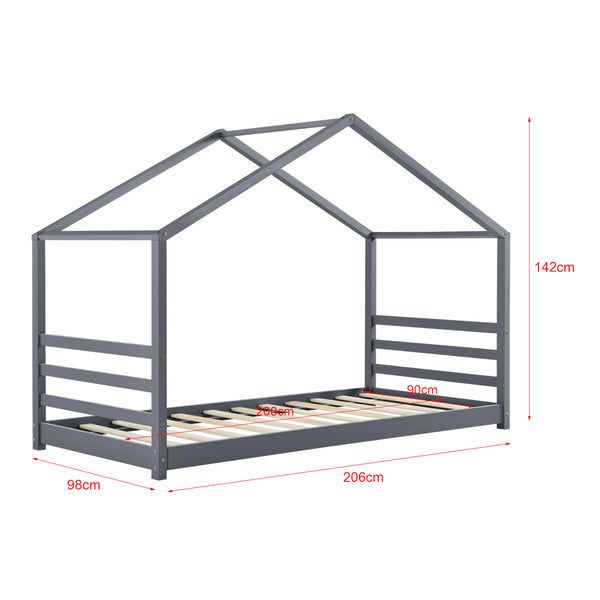 Letto a Casetta per Cameretta Vardø 90x200 cm [en.casa]