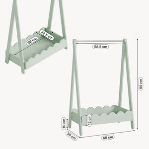 Stand Appendiabiti Vestnes a Forma di Capanna per Cameretta 99 x 66 x 38 cm [en.casa]