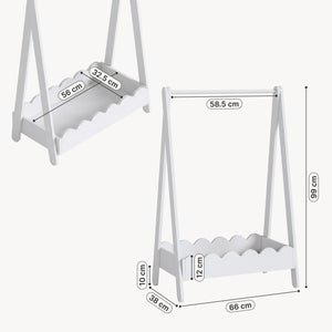 Stand Appendiabiti Vestnes a Forma di Capanna per Cameretta 99 x 66 x 38 cm [en.casa]