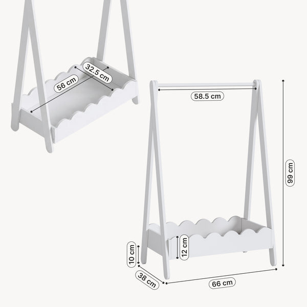 Stand Appendiabiti Vestnes a Forma di Capanna per Cameretta 99 x 66 x 38 cm [en.casa]