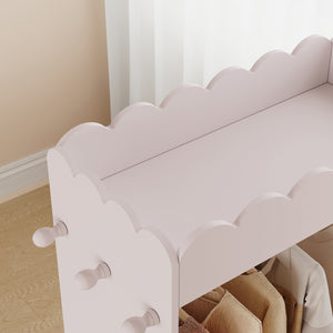 Guardaroba Vestnes per Cameretta con Specchio - Rosa [en.casa]