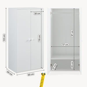 Armadio Beldinupp per Cameretta 123 x 60 x 40 cm [en.casa]