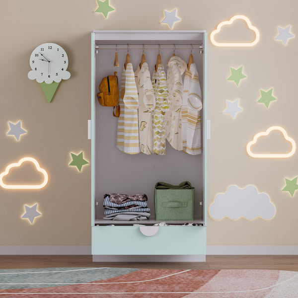 Armadio per abiti bambini Sandnes con cassetto [en.casa]