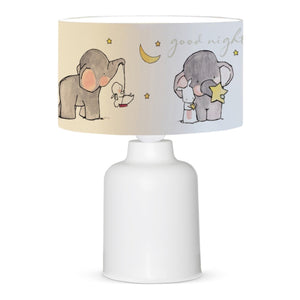 Lampada da Comodino 'Macclesfield' per Cameretta Lampada da Tavolo con Paralume Cilindrico in Tessuto Lampada per Bambini con Vari Motivi - lux.pro 