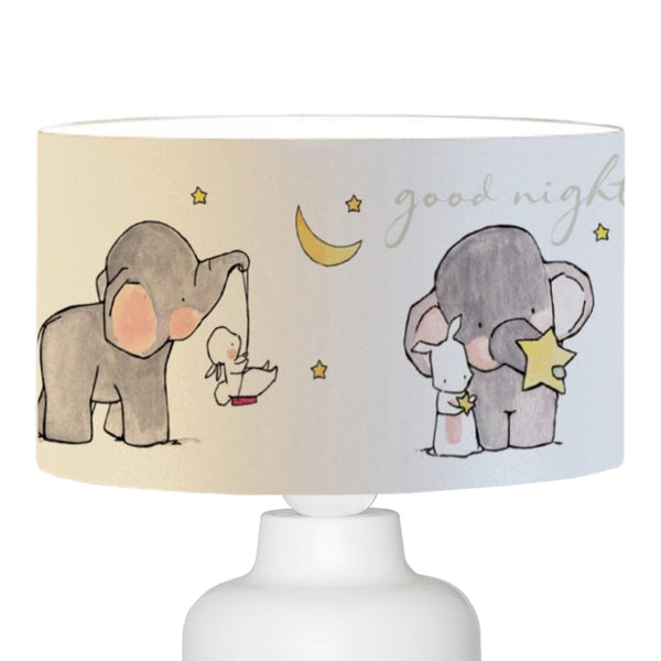Lampada da Comodino 'Macclesfield' per Cameretta Lampada da Tavolo con Paralume Cilindrico in Tessuto Lampada per Bambini con Vari Motivi - lux.pro 