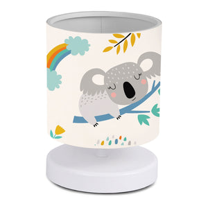 Lampada da Comodino per Cameretta 'Maidstone' Lampada da Tavolo con Paralume Cilindrico in Tessuto Lampada Disegnata per Bambini - Vari Motivi - lux.pro 