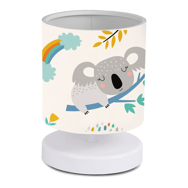 Lampada da Comodino per Cameretta 'Maidstone' Lampada da Tavolo con Paralume Cilindrico in Tessuto Lampada Disegnata per Bambini - Vari Motivi - lux.pro 