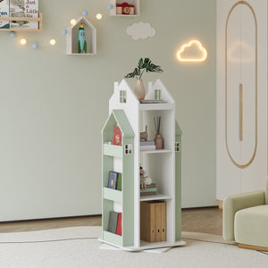 Scaffale Girevole Vipsali per Cameretta Design Casetta 108x40x40 cm [en.casa]