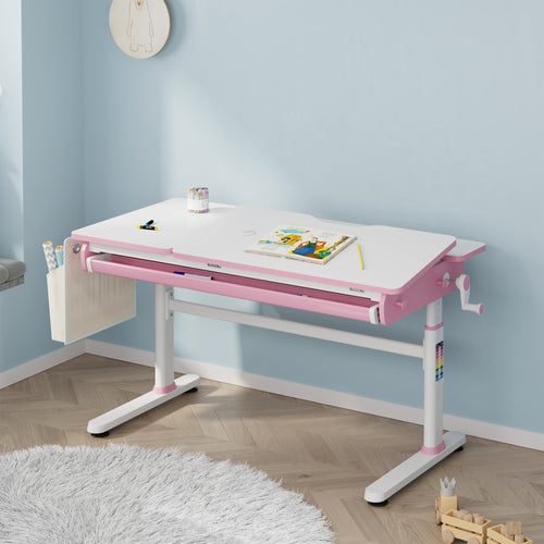 Scrivania Kuosa per Cameretta Regolabile in Altezza con Piano 120 x 60 cm e Cassetto - Vari Colori [en.casa]