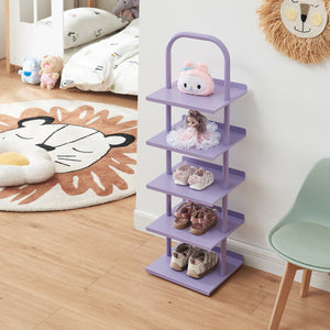 Scarpiera Poytya per Cameretta Scaffale in Acciaio 96x30x27 cm - [en.casa]
