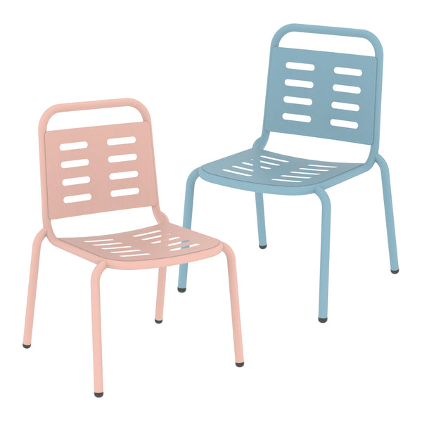 Gruppo di sedute per bambini Etroubles acciaio multicolore [casa.pro]