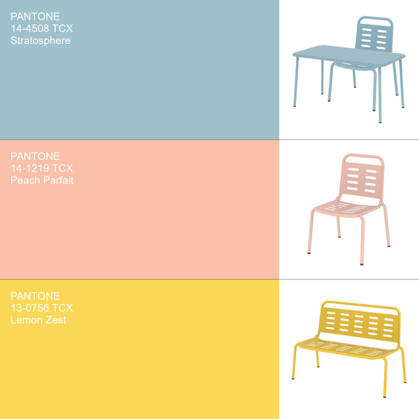 Gruppo di sedute per bambini Etroubles acciaio multicolore [casa.pro]