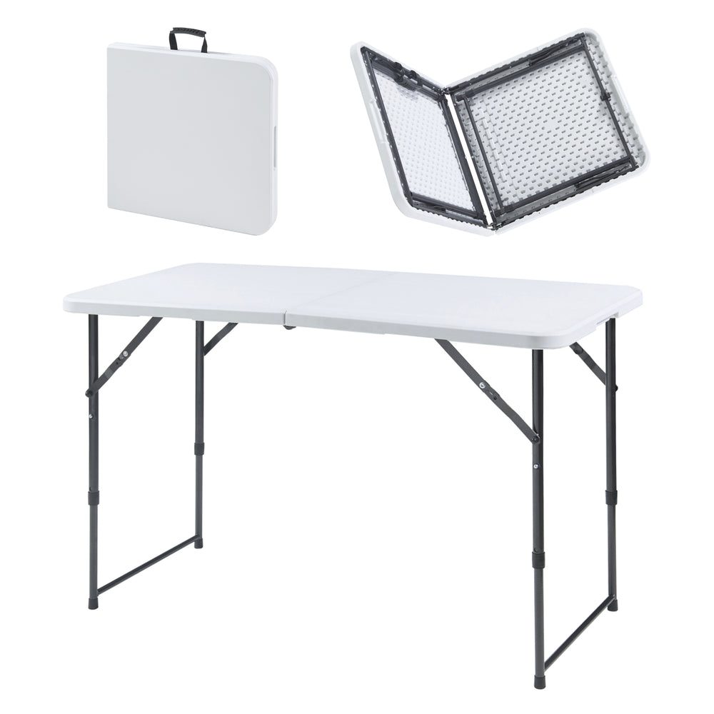 Tavolo pieghevole regolabile in altezza Adelfia 120x60cm [en.casa] - premiumXL