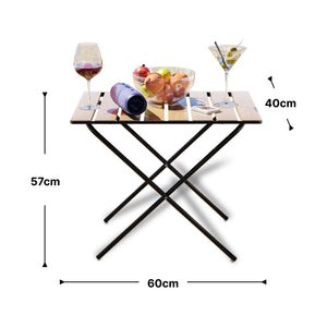 Tavolo pieghevole Cavallino 60x40x57 cm [en.casa]