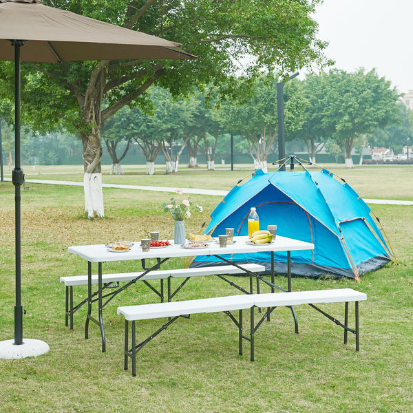 Tavolo pieghevole Ljusnarsberg in plastica [en.casa]