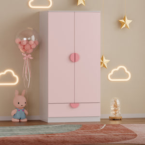 Armadietto Sandnes per Bambini con Appendiabiti e Cassetto [en.casa]
