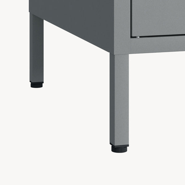 Armadio Guradaroba Esteli in Acciaio a 2 Ante con 2 Barre Appendiabiti e 4 Ripiani 170 x 80 x 45 cm [en.casa]