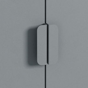 Armadio Guradaroba Esteli in Acciaio a 2 Ante con 2 Barre Appendiabiti e 4 Ripiani 170 x 80 x 45 cm [en.casa]