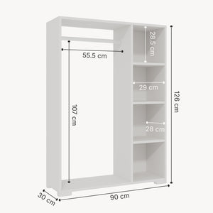 Armadietto Aperto per Guardaroba Nesbyen [en.casa] 