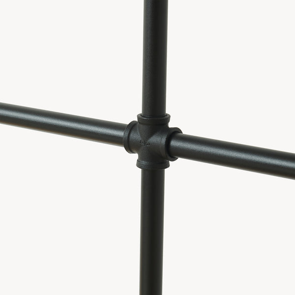 Stand Appendiabiti Kenävatka da Parete in Acciaio con Barra Porta Abiti - Nero [en.casa]