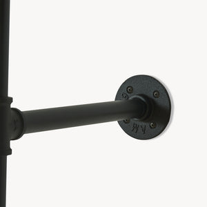 Stand Appendiabiti Kenävatka da Parete in Acciaio con Barra Porta Abiti - Nero [en.casa]