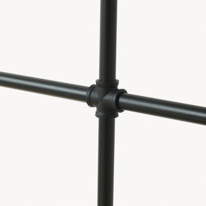 Stand Appendiabiti Kenävatka da Parete in Acciaio con Barra Porta Abiti - Nero [en.casa]