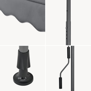 Tenda da Sole a Muro con Pali di Supporto Telescopici pro.tec