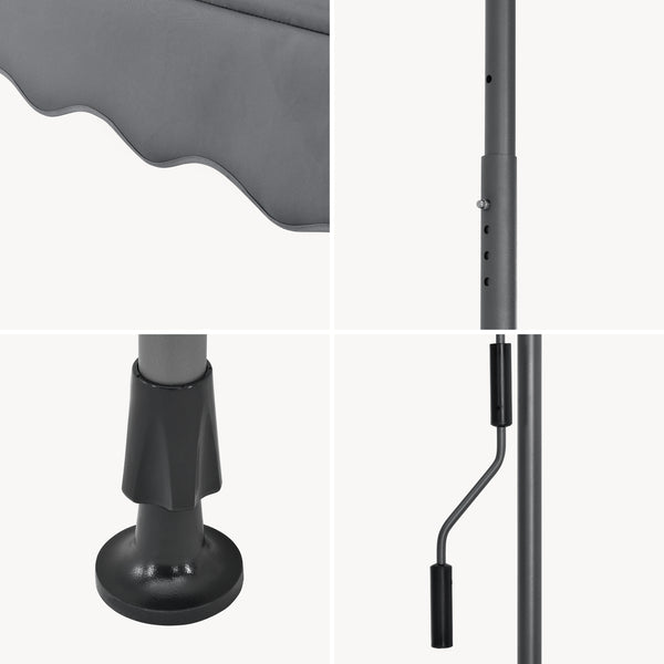 Tenda da Sole a Muro con Pali di Supporto Telescopici pro.tec