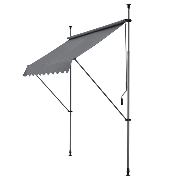 Tenda da Sole a Muro con Pali di Supporto Telescopici pro.tec