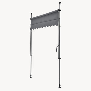 Tenda da Sole a Muro con Pali di Supporto Telescopici pro.tec