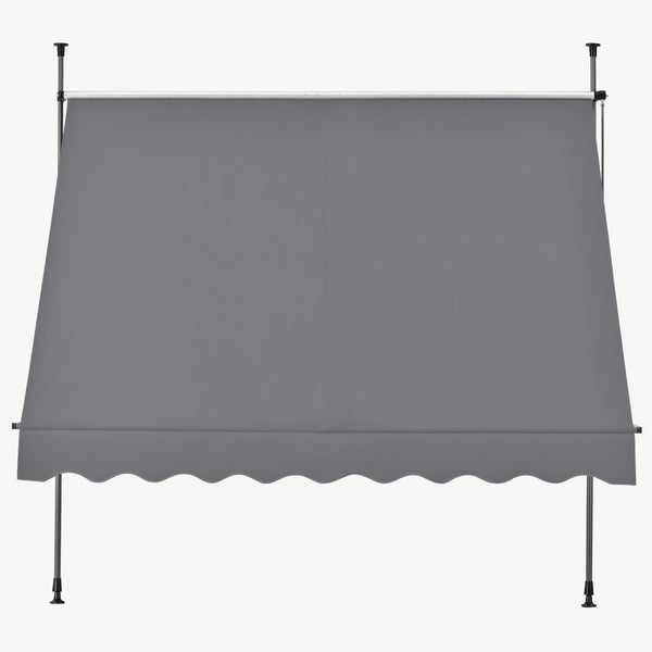 Tenda da Sole a Muro con Pali di Supporto Telescopici pro.tec