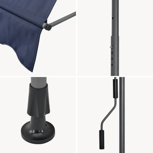 Tenda da Sole a Muro con Pali di Supporto Telescopici pro.tec