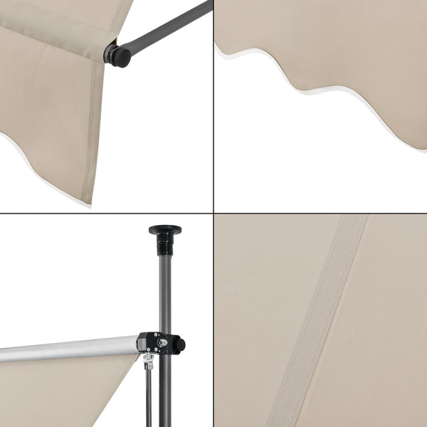 Tenda da Sole a Muro 'Stem' con Pali di Supporto Telescopici pro.tec 
