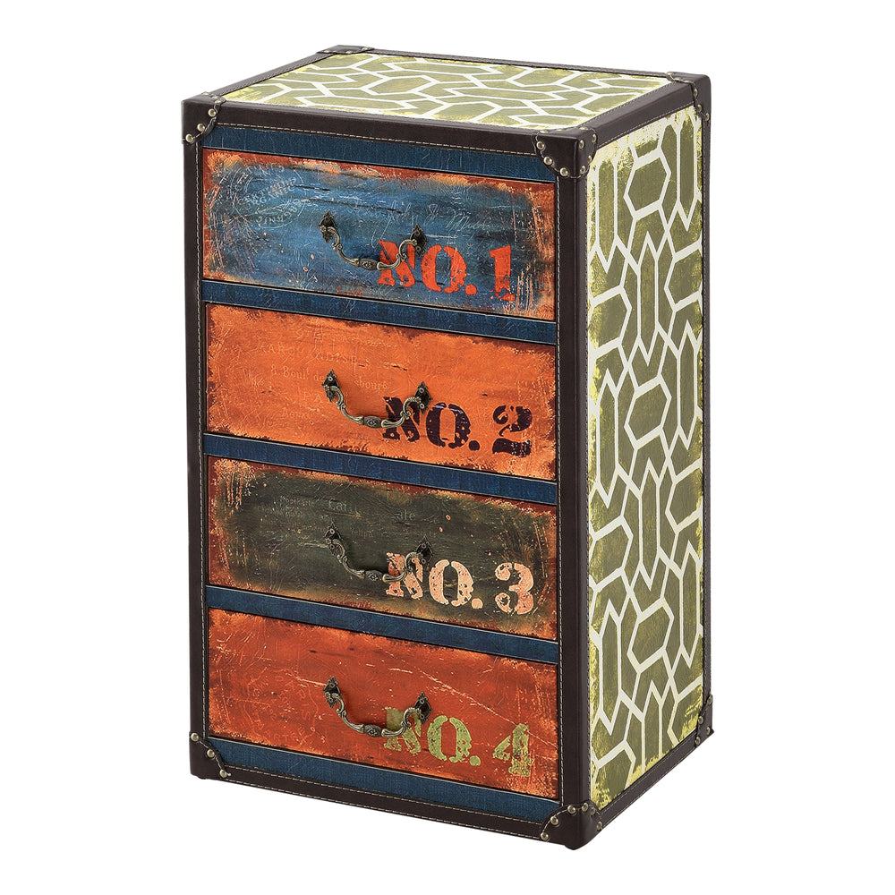Cassettiera Goslar Mobile Contenitore Multicolore 66 x 40 x 30 cm [en.casa]