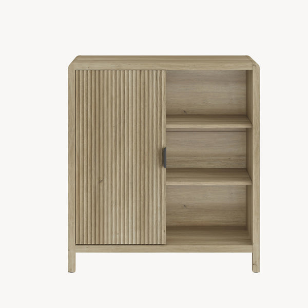 Credenza Lukkodso Comò con Anta e 3 Scomparti Aperti 82 x 75 x 30 cm [en.casa]