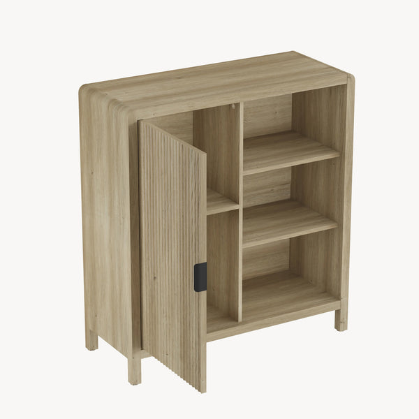 Credenza Lukkodso Comò con Anta e 3 Scomparti Aperti 82 x 75 x 30 cm [en.casa]