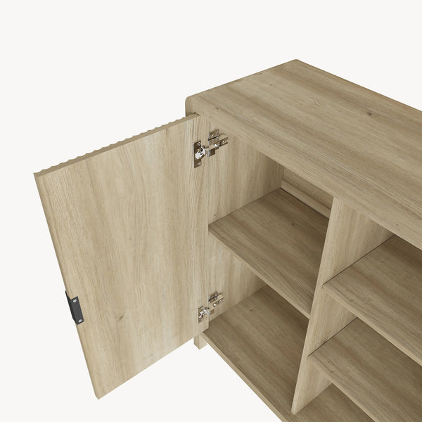 Credenza Lukkodso Comò con Anta e 3 Scomparti Aperti 82 x 75 x 30 cm [en.casa]