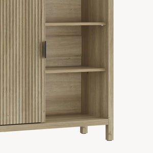 Credenza Lukkodso Comò con Anta e 3 Scomparti Aperti 82 x 75 x 30 cm [en.casa]