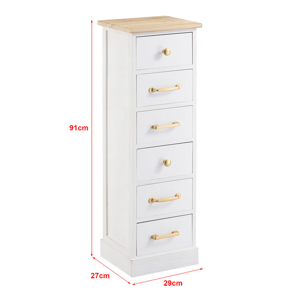 Comò Salo con 6 cassetti 91x29x27cm in vari colori [en.casa]