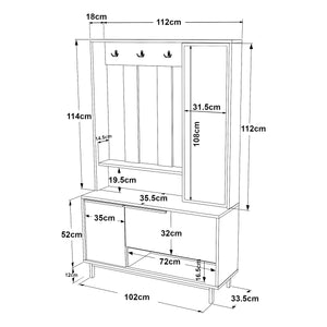 Guardaroba compatto Vesanto 178x112x36 cm [en.casa]