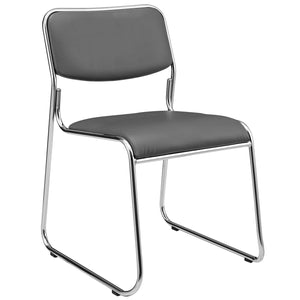 Set di 4 Sedie da Conferenza con Telaio in Metallo Seduta e Schienale Imbottiti pro.tec