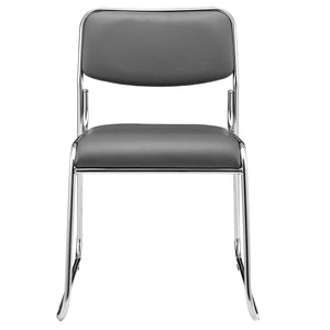 Set di 4 Sedie da Conferenza con Telaio in Metallo Seduta e Schienale Imbottiti pro.tec